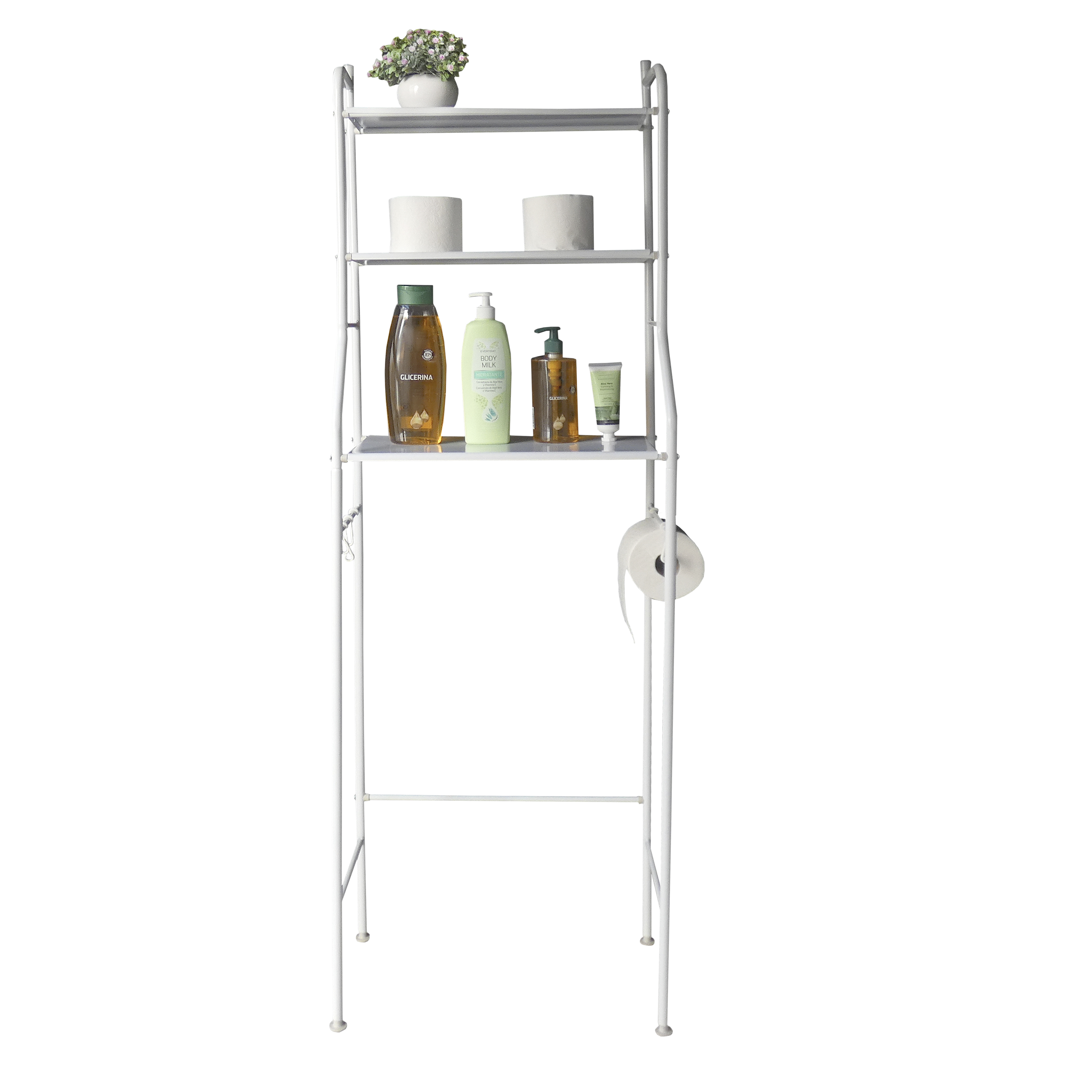 Almacenamiento sobre inodoro de baño 3 Patas ajustables Hechas de acero accesorios