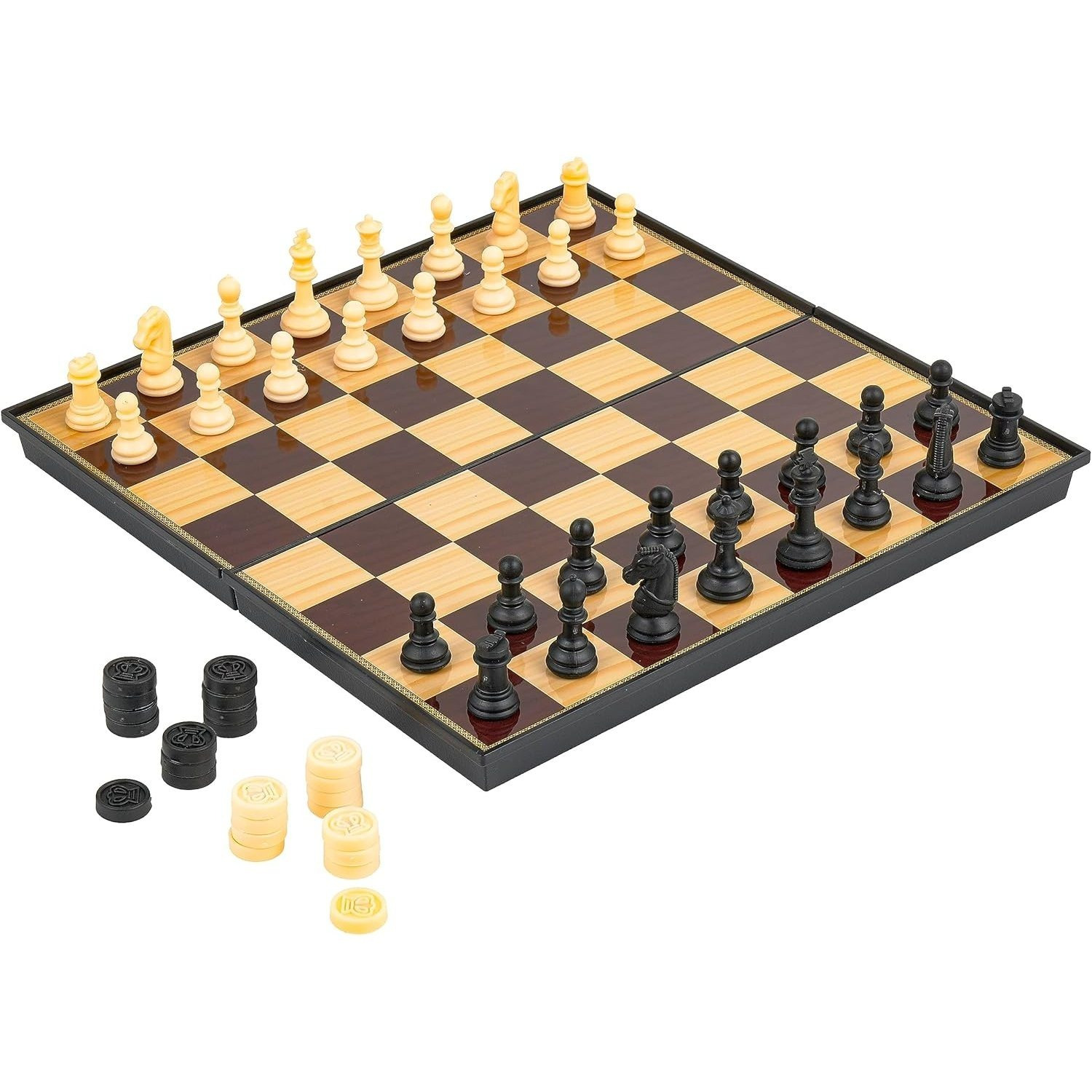 Image of Baroni Chess Board Game, Foldable And Portable Magnetic Chessboard With Case, For Beginners And Professional Adults And Children, 31x31 Cm