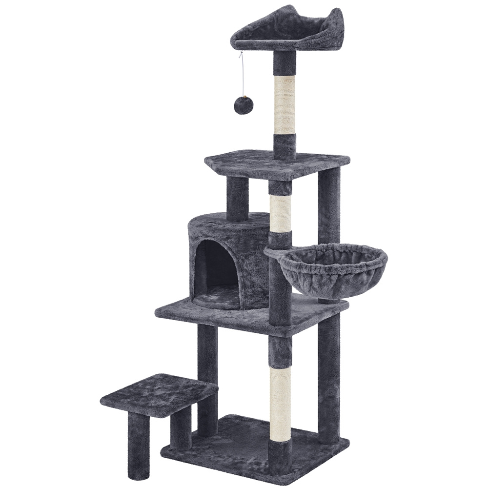 

Yaheetech Cat Tree Cat Tree 145 Cm Stable Cat Scratching Post With Viewing Platform Lying Trough Sisal Trunks Climbing Tree For Small Medium-sized Cats