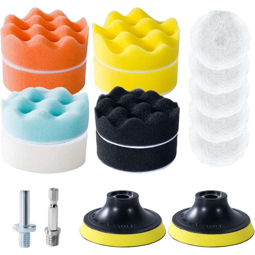 17 Pcs Polishing Sponge Set 80mm Polishing Pads