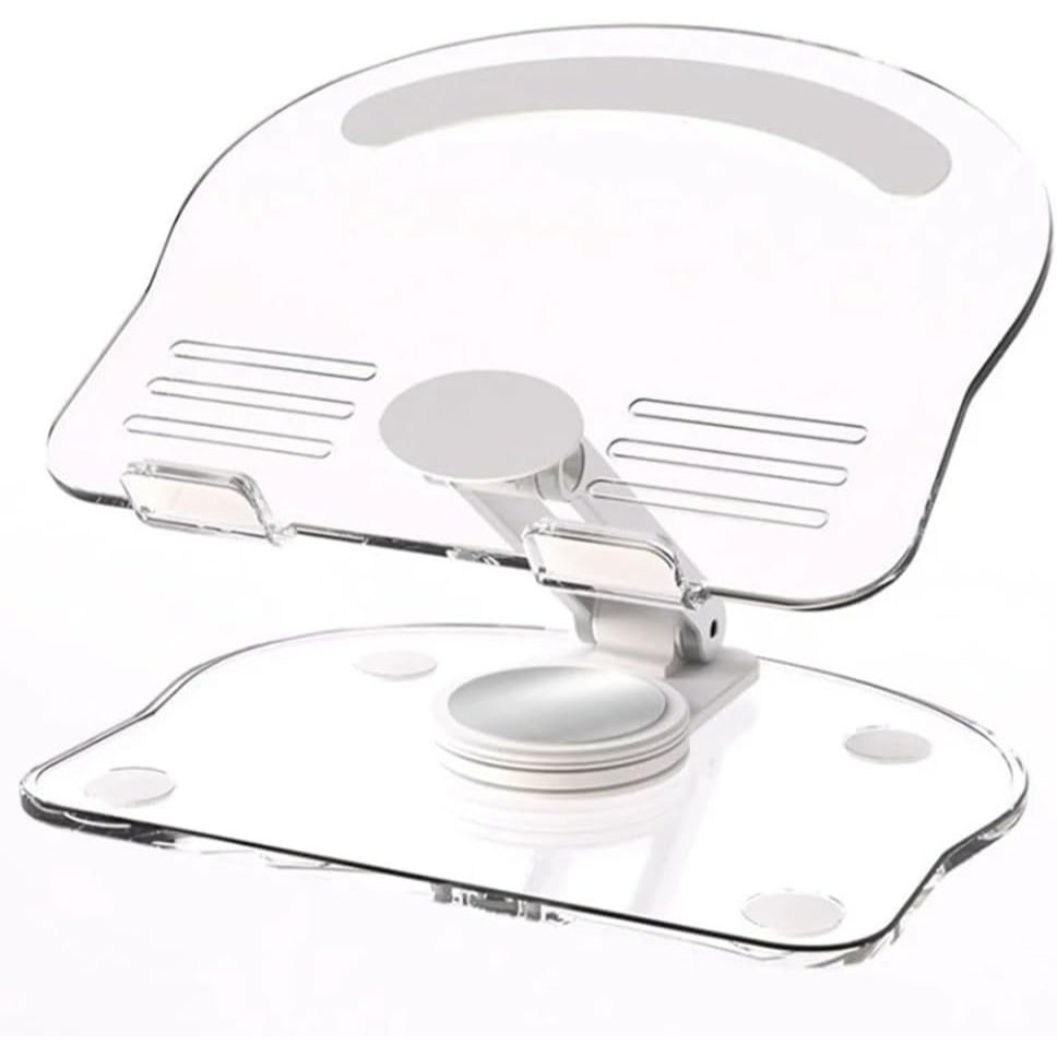 TEMU Soporte acrílico para Tablet con Base de , Plegable, Ajustable, Transparente, para Escritorio, para iPad/Pro/Air y Tableta