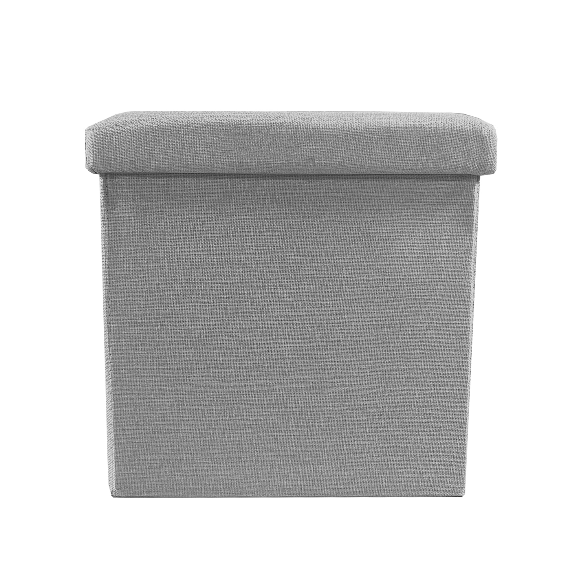 TEMU Square Foldable Storage Ottoman 38x38x38cm | Home | Large Storage | Ottoman Style | Durable Polyester