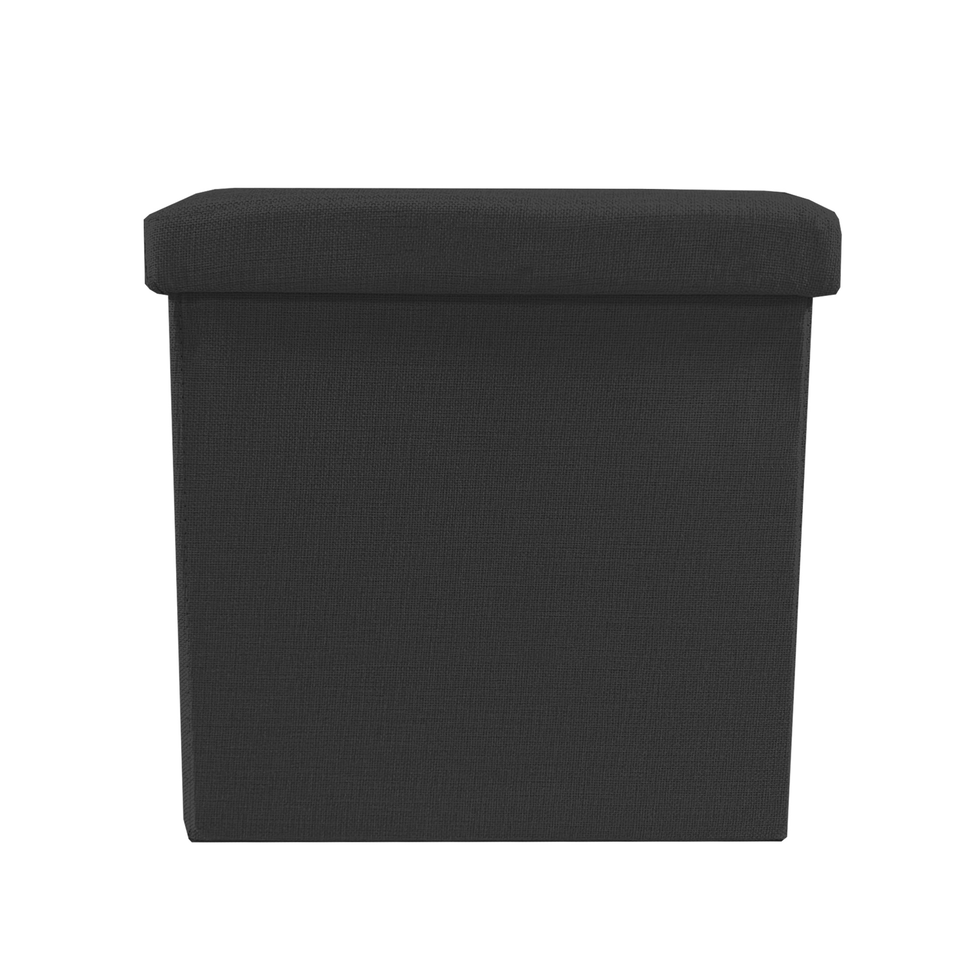TEMU Square Foldable Storage Ottoman 38x38x38cm | Home | Large Storage | Ottoman Style | Durable Polyester