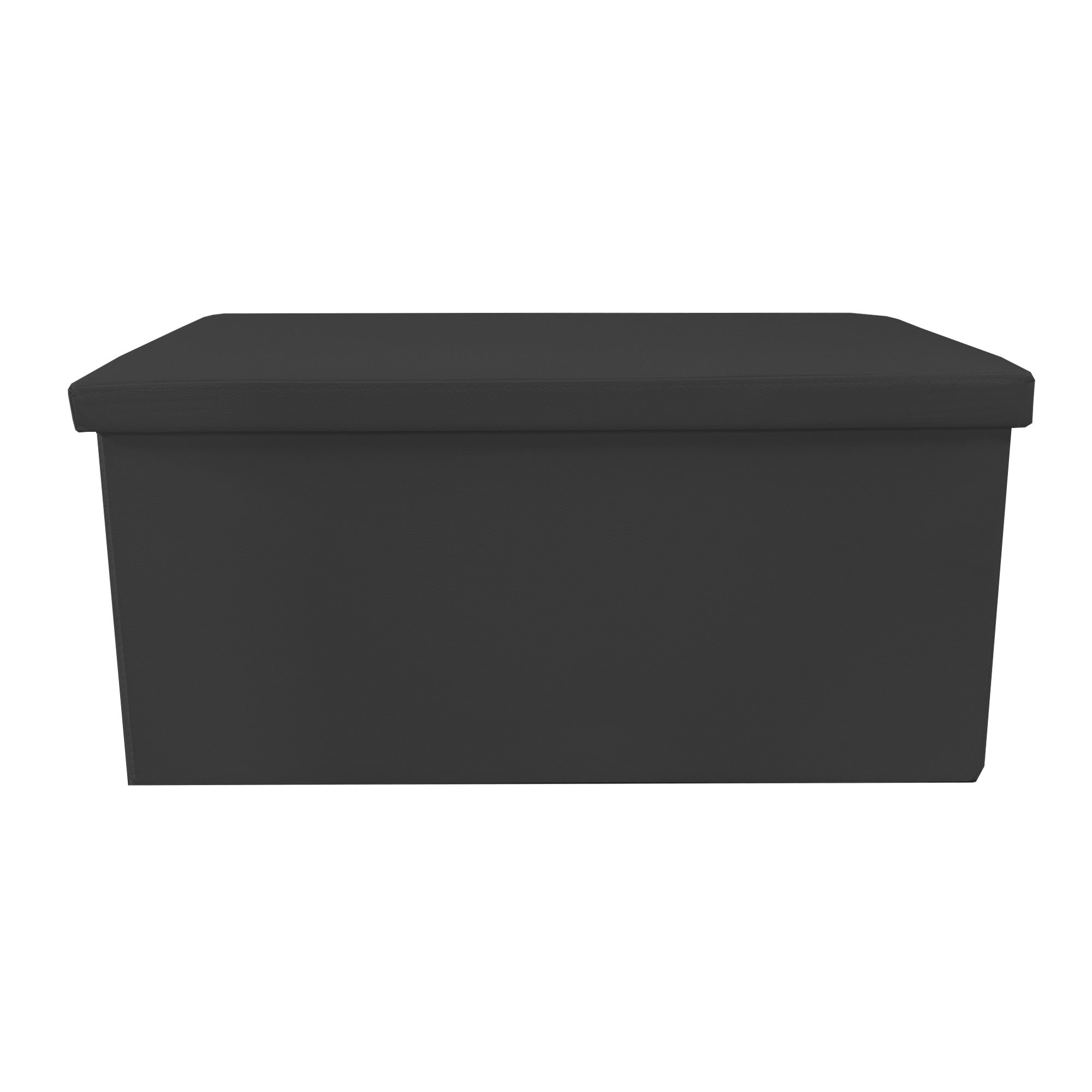 TEMU Rectangular Leather Folding Ottoman 76x38x38cm Home Large Storage Ottoman Durable Leather Ottoman