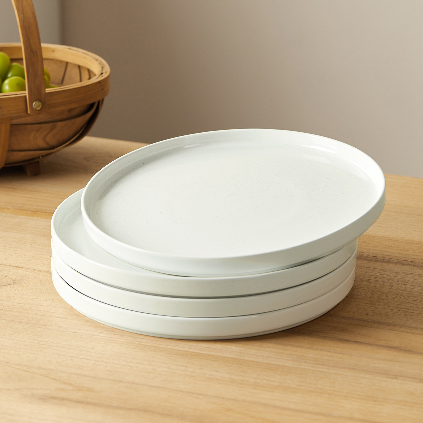 Porcelain Dinner Plate Set With Lip Salad Plate Dinner Plate With