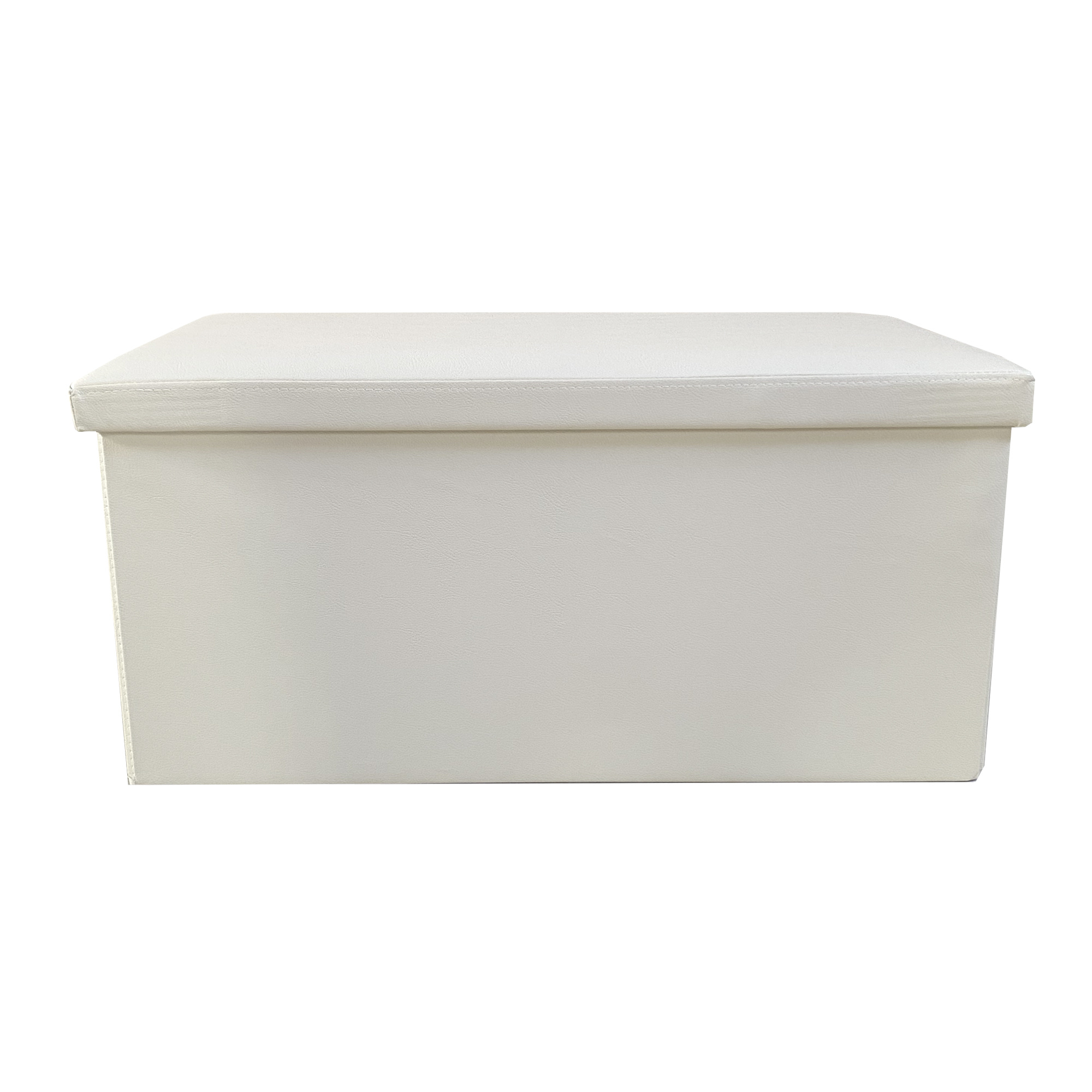 TEMU Rectangular Leather Folding Ottoman 76x38x38cm Home Large Storage Ottoman Durable Leather Ottoman