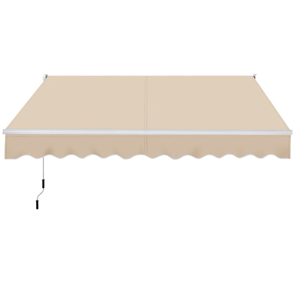 Image of Costoffs Retractable Awning Articulated Arm Awning With Hand Crank And Sun Awning Angle Length Adjustment Sun Protection For Terrace Balcony Patio Garden