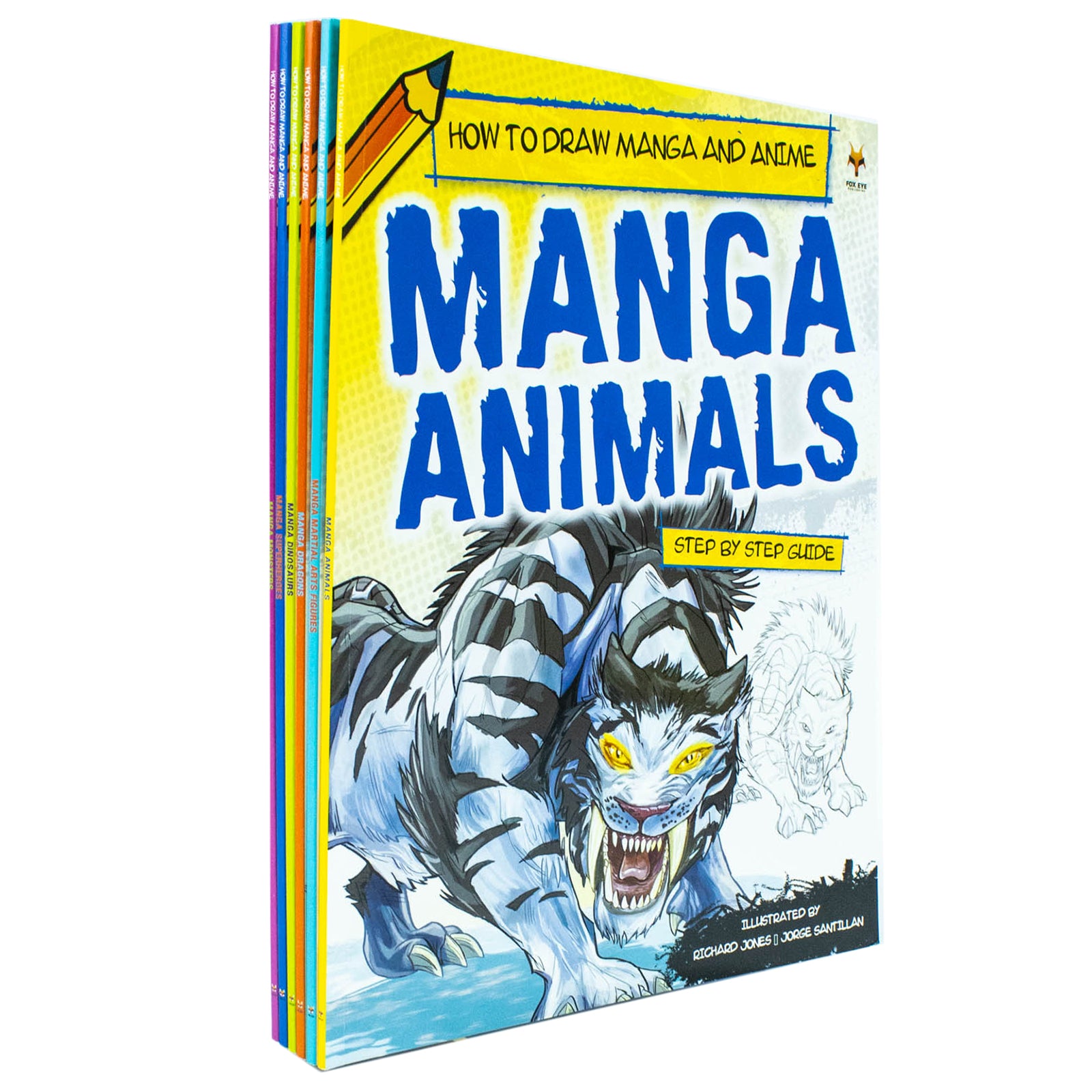 TEMU Step By Step Guide How To Draw Manga And Anime For Beginners 6 Books Set Collection: (animals, Dinosaurs, Dragons, Matiral Arts Figures,