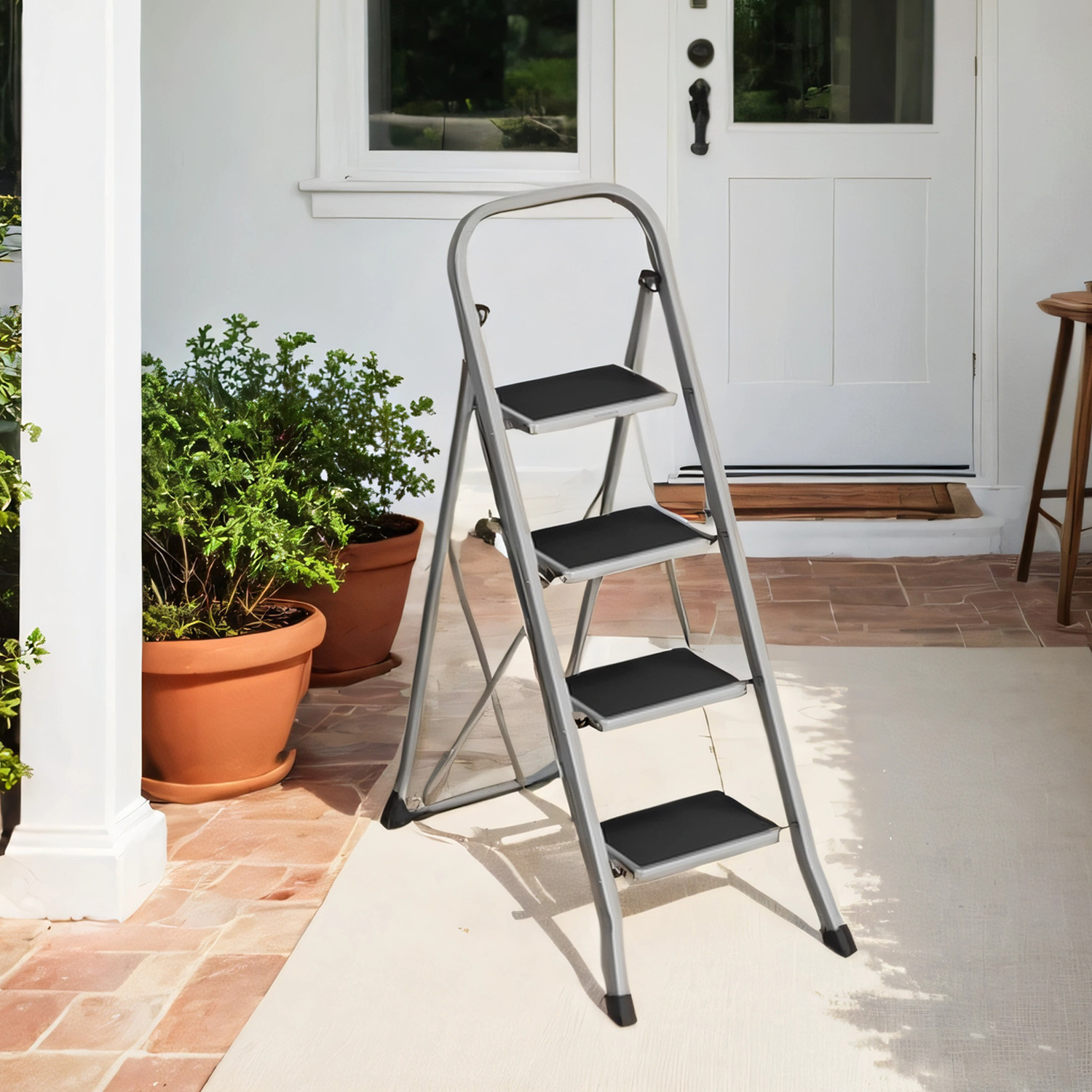 TEMU Step Ladder, Ladder With , Folding Step, Folding Safety, Ladders For Home