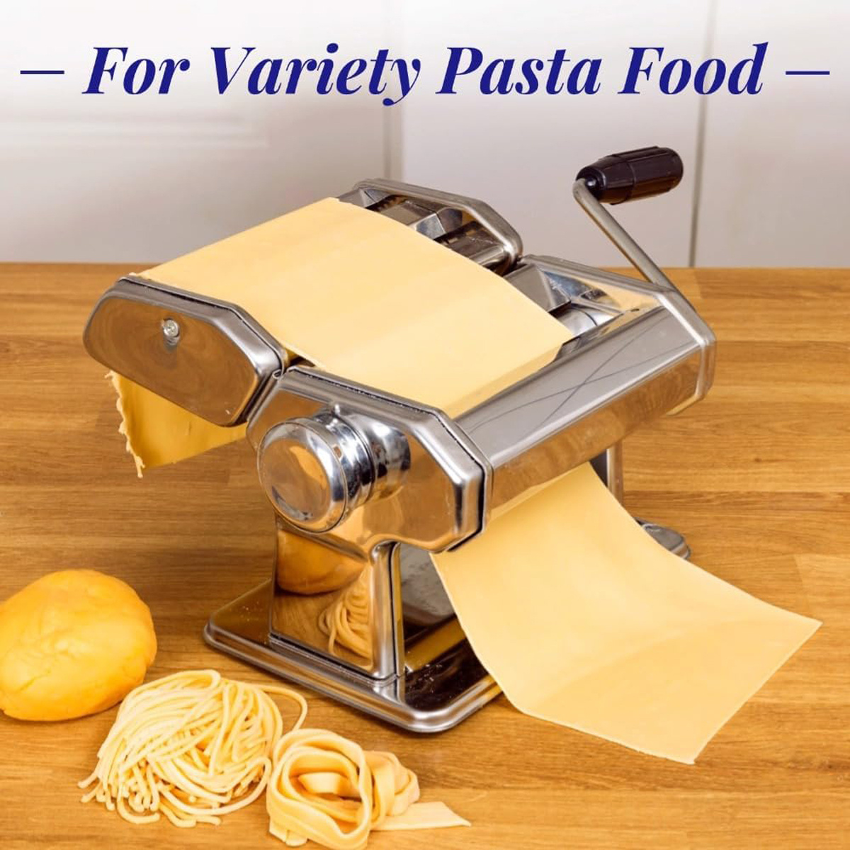 TEMU Manual Pasta Maker Machine, Stainless Steel Pasta Maker Machine, Homemade Spaghetti Noodles And Lasagna Maker