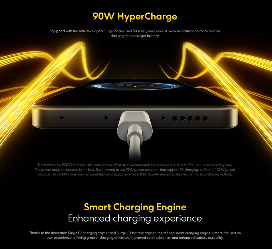 smartfon mi poco x7 pro, 12 gb + 512 gb, aparat główny 50 mp z ois, bateria 6000 mAh (typ.) 90 w hypercharge z funkcjami ai szczegóły 9