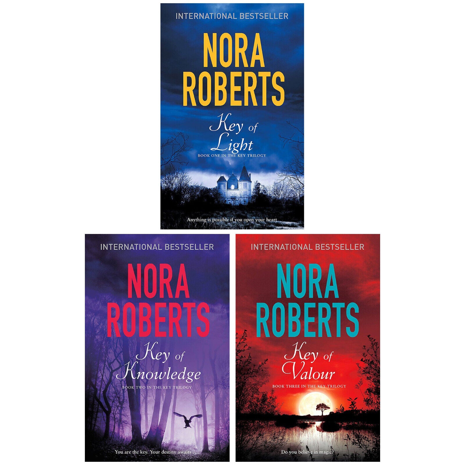 TEMU The Key Trilogy Collection 3 Book Set By Nora Roberts (key Of Light, Key Of Knowledge, Key Of Valor)