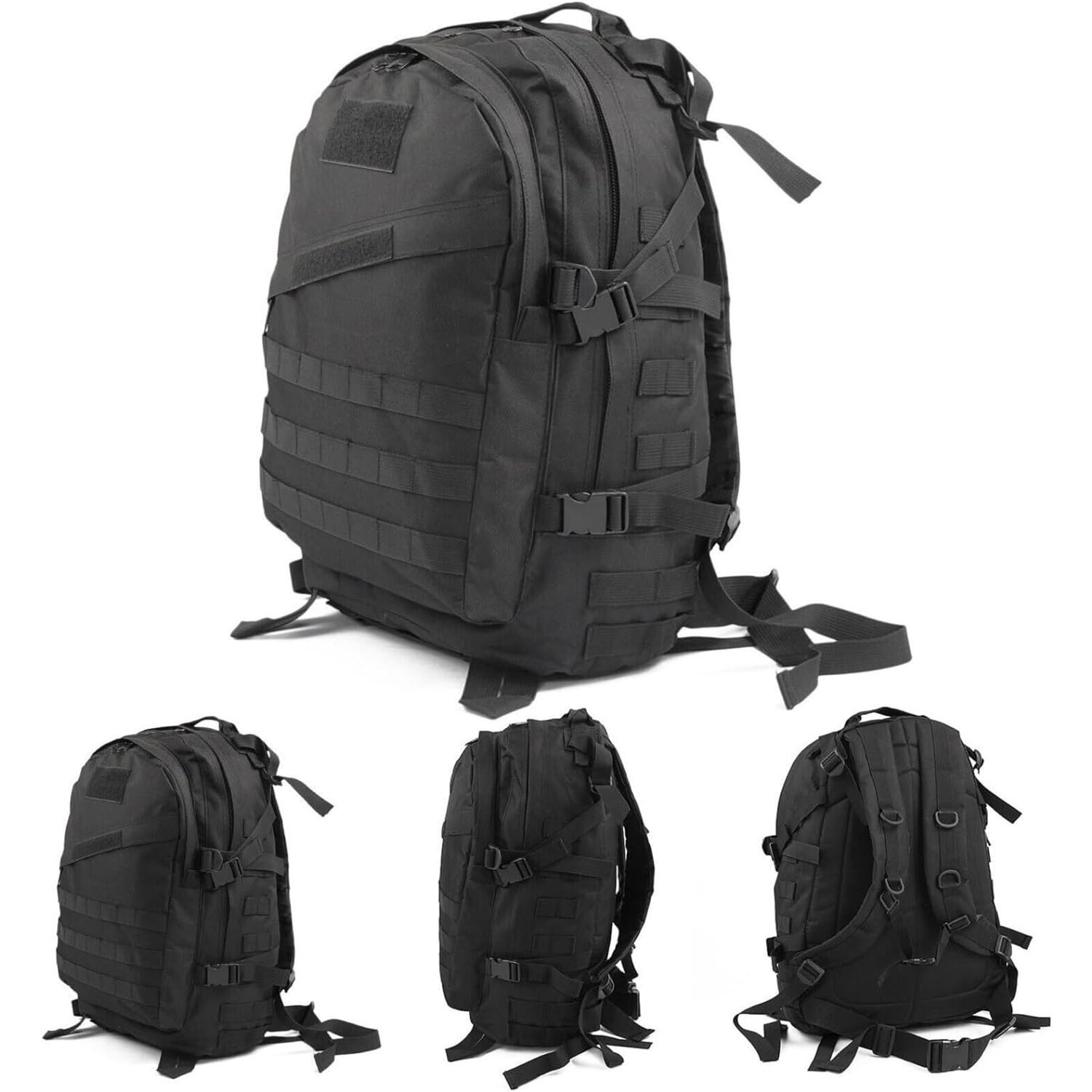 TEMU 40l Backpack Rcamping Hiking Bag Brown Backpack Large Men Women Backpack Travel On Foot Bag, Patches, Adjustable Chest Belt, Padded Waist Strap,