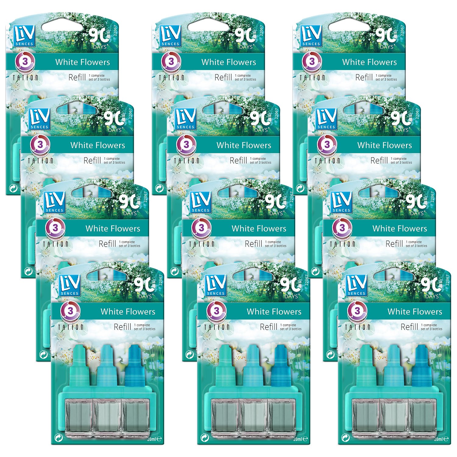 Liv Sences 3 Scents Air Freshener Plug In Refill 12 Pack