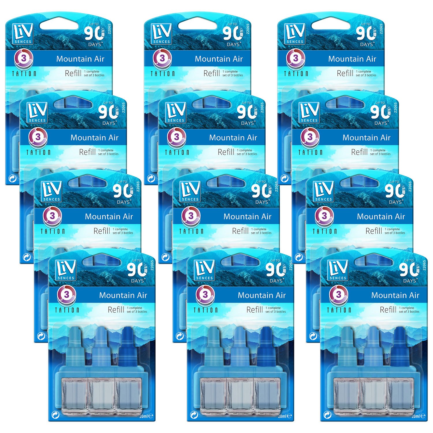 Liv Sences 3 Scents Air Freshener Plug In Refill 12 Pack