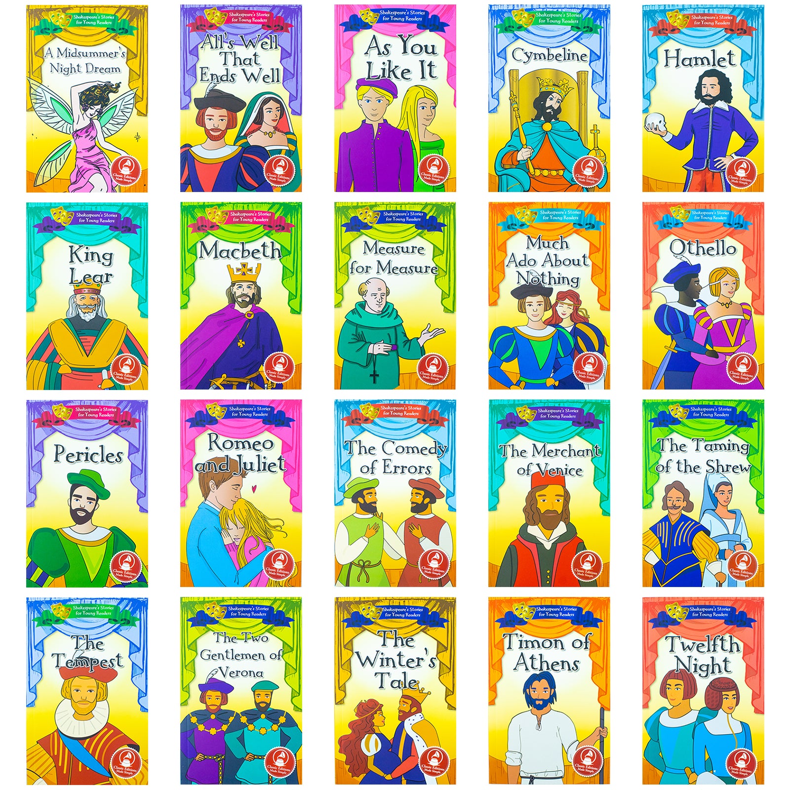 TEMU Shakespeare's Stories For Young Readers 20 Books Set Collection