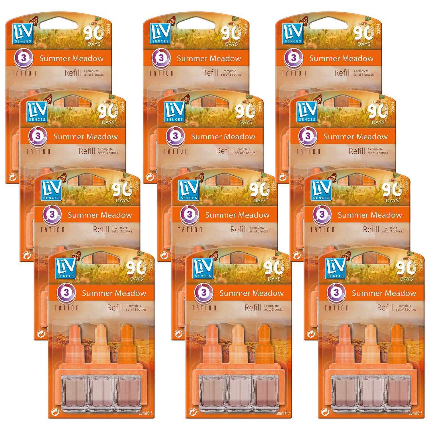 Liv Sences 3 Scents Air Freshener Plug In Refill 12 Pack