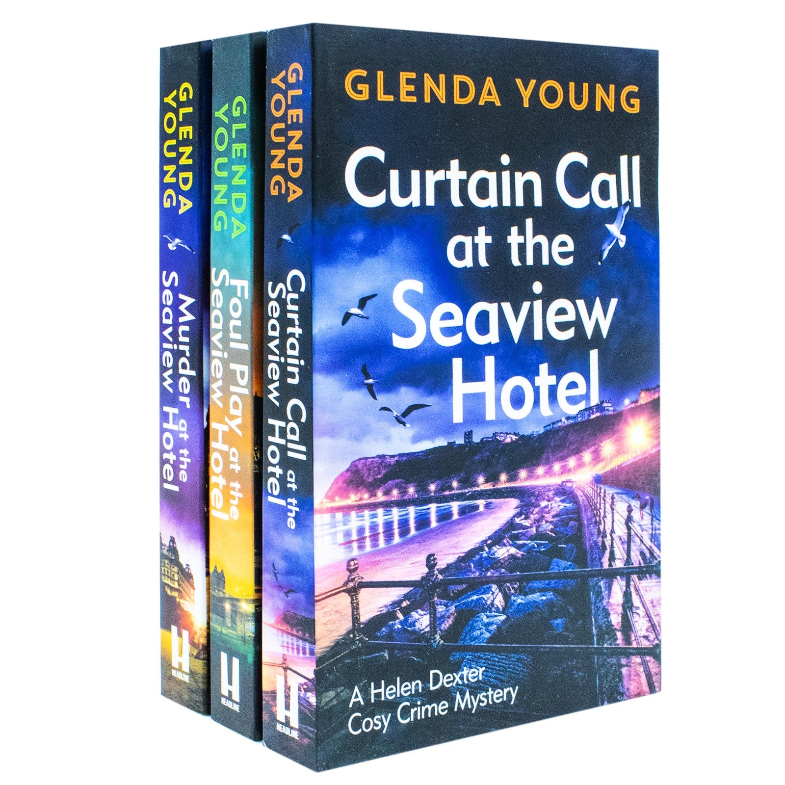 TEMU Helen Dexter Cosy Crime Mysteries 3 Books Collection Set By Glenda Young (murder At The Seaview Hotel, Curtain Call At The Seaview Hotel & Foul