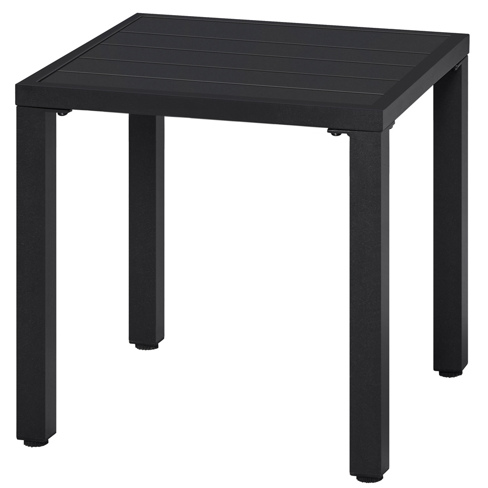 Compact Metal Garden Table, Square Balcony Table, Outdoor Side Table For Balcony, Garden, Terrace, Bistro