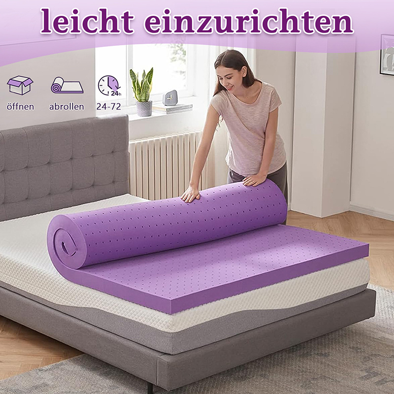 E-shop 7.5 cm Höhe Topper Gel-Memory-Schaum 160 x 200 cm, 180 x 200 cm, 140 x 200 cm, 120x 200 cm, 90x 200 cm, H2 Matratzenauflage, Matratzentopper