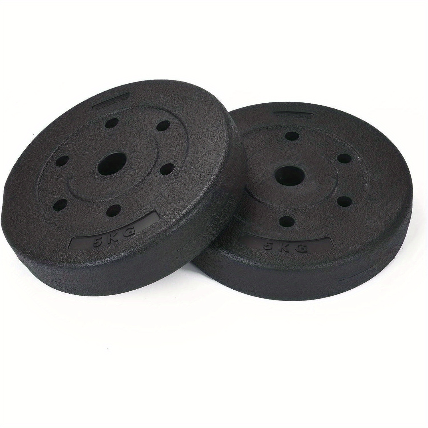 TEMU 4pcs Weight Plates Set 5kg Standard 1" Vinyl Barbell Dumbbell Lifting Training Discs For Bodybuilding Increase Muscle
