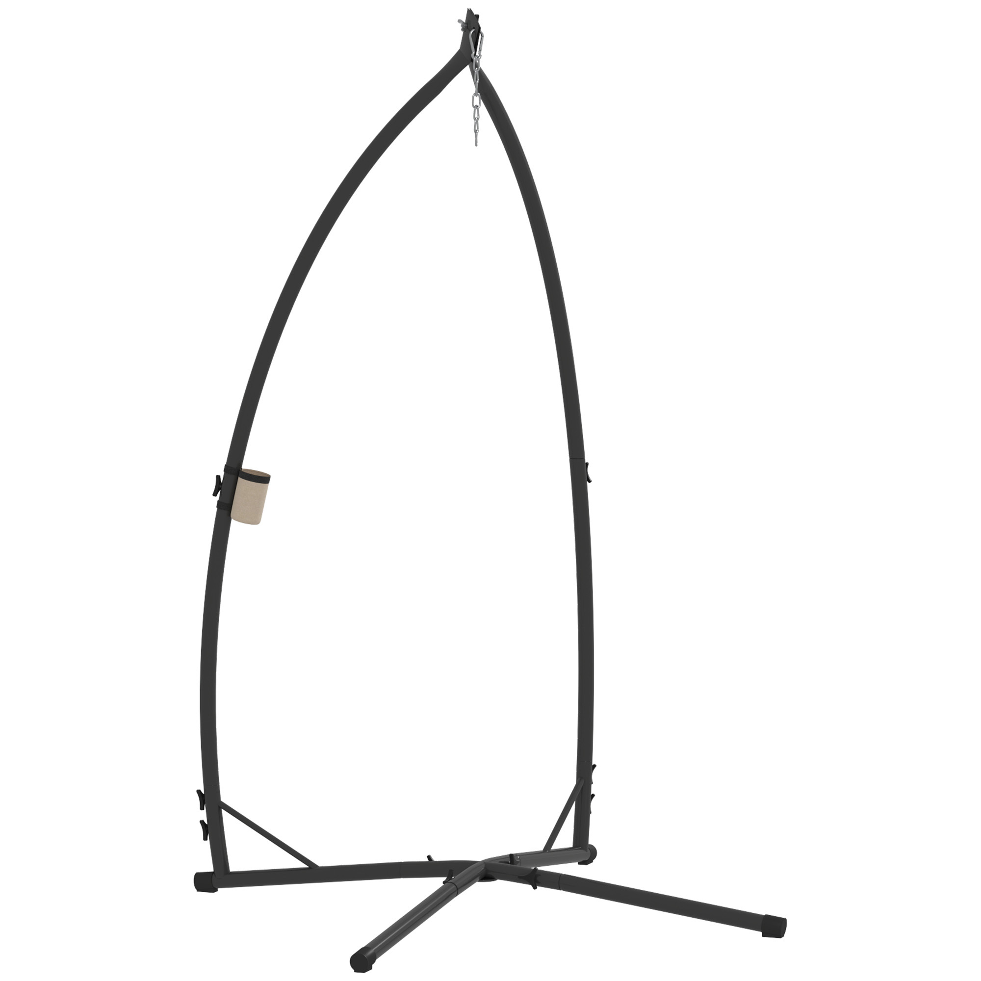 TEMU Hammock Chair Stand Only, Hanging Chair Stand With X-shape Base, Heavy Duty Steel Single Hammock Egg Swing Frame For Indoor Outdoor, 150 Kg Load