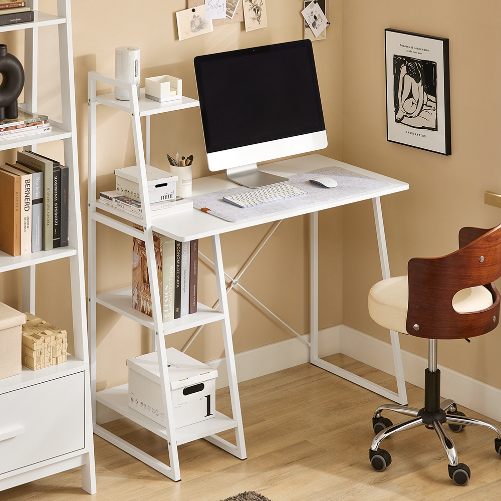 TEMU White Particleboard Computer Desk