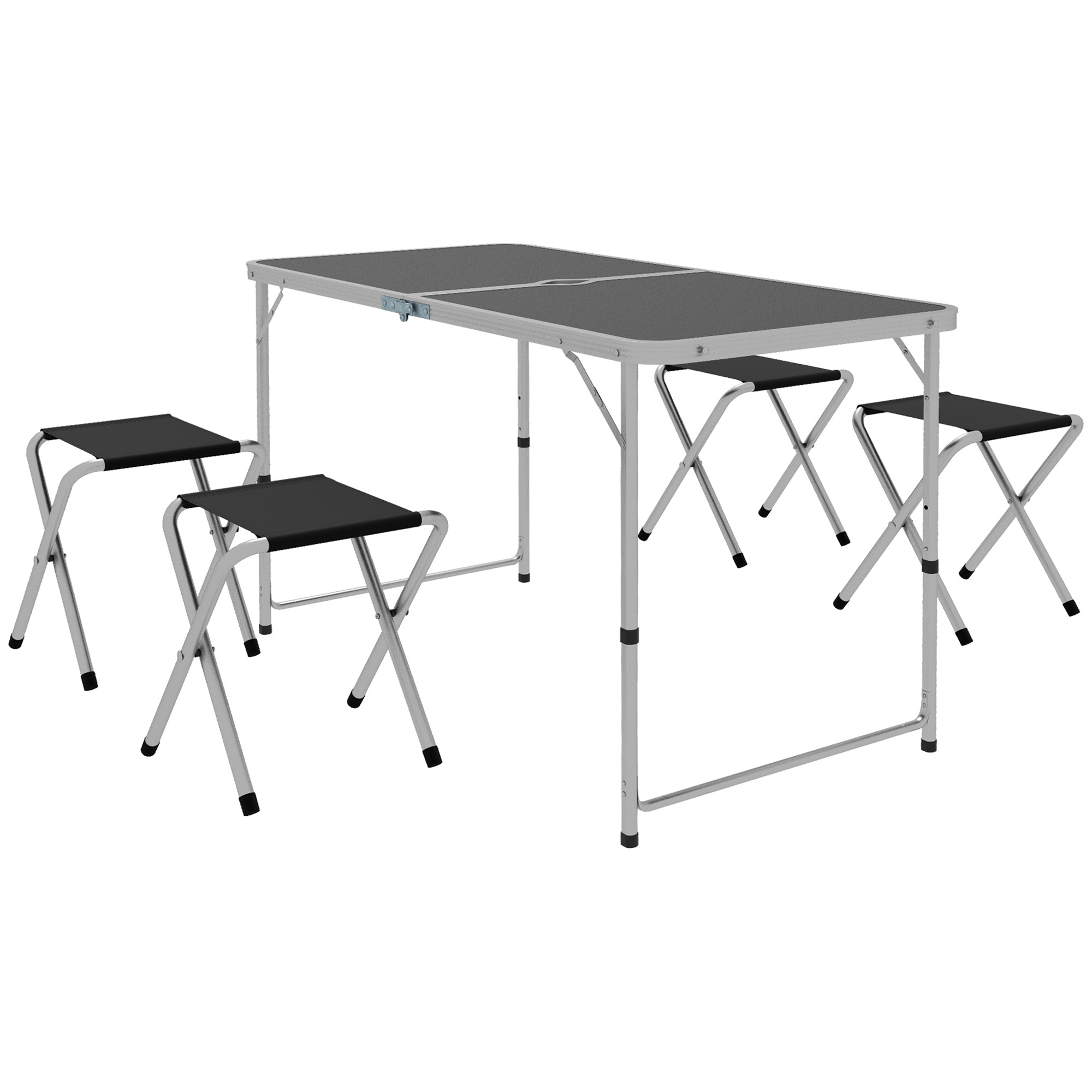 TEMU 4ft Folding Picnic Table And Chairs, Portable Camping Table And Chairs Outdoor