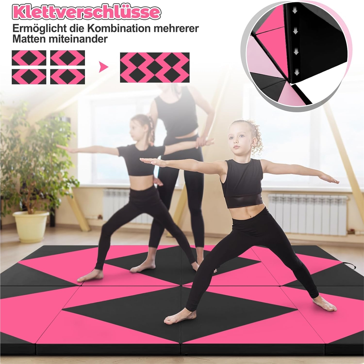 Image of Soft Floor Mat Foldable, 240 X 120 / 300 X 120cm Gymnastics Mat Portable, Yoga Mat Exercise Mat Folding Mat