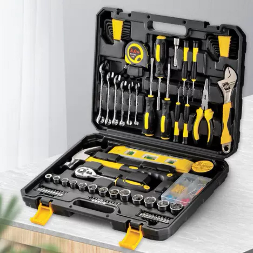 TEMU 108pcs Professional Tool Set - Diy & Tools With Storage Box Portable Multi-tool Combination Set, Marine Deluxe Hand Tool Box, Screwdriver Wrench