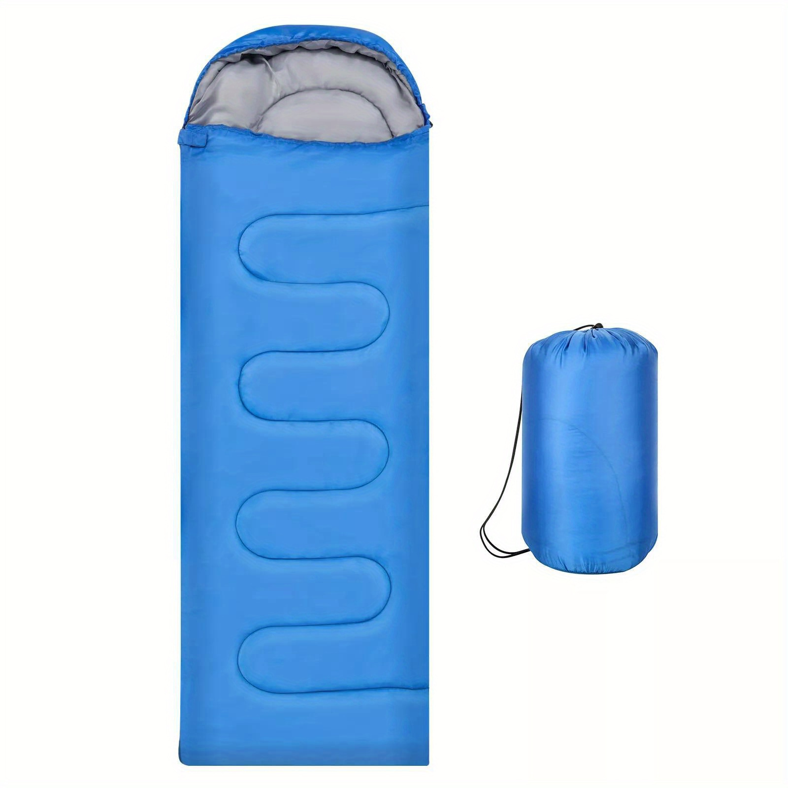 TEMU Single Sleeping Bags Camping Rectangular Envelope Zip Up Adult
