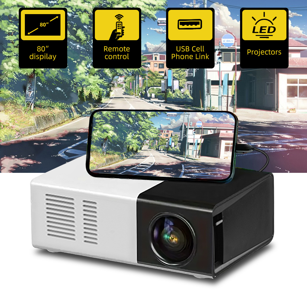 TEMU Upgraded Mini Projector, And Supports 1080p Home Theater Projectors, Compatible With Projectors And Portable Mobile Projectors For Home Theaters