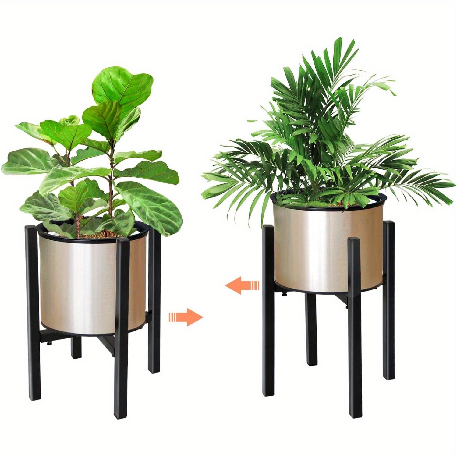 TEMU Adjustable Plant Stand Adjustable Width And Height For 28-34cm Plant Pots Metal Plant Holder Stand Display Flower Stand