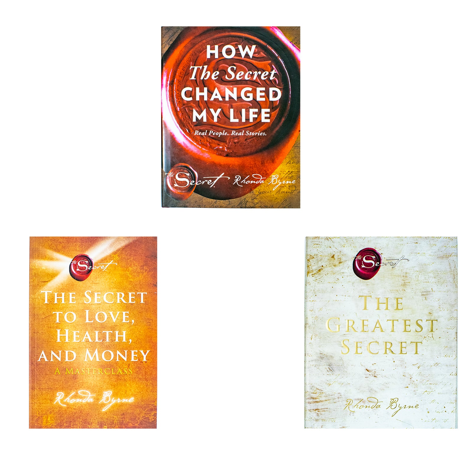 TEMU Rhonda Byrne Collection 3 Books Set (how The Secret Changed My Life[hardcover], The Greatest Secret[hardcover], The Secret To Love Health And