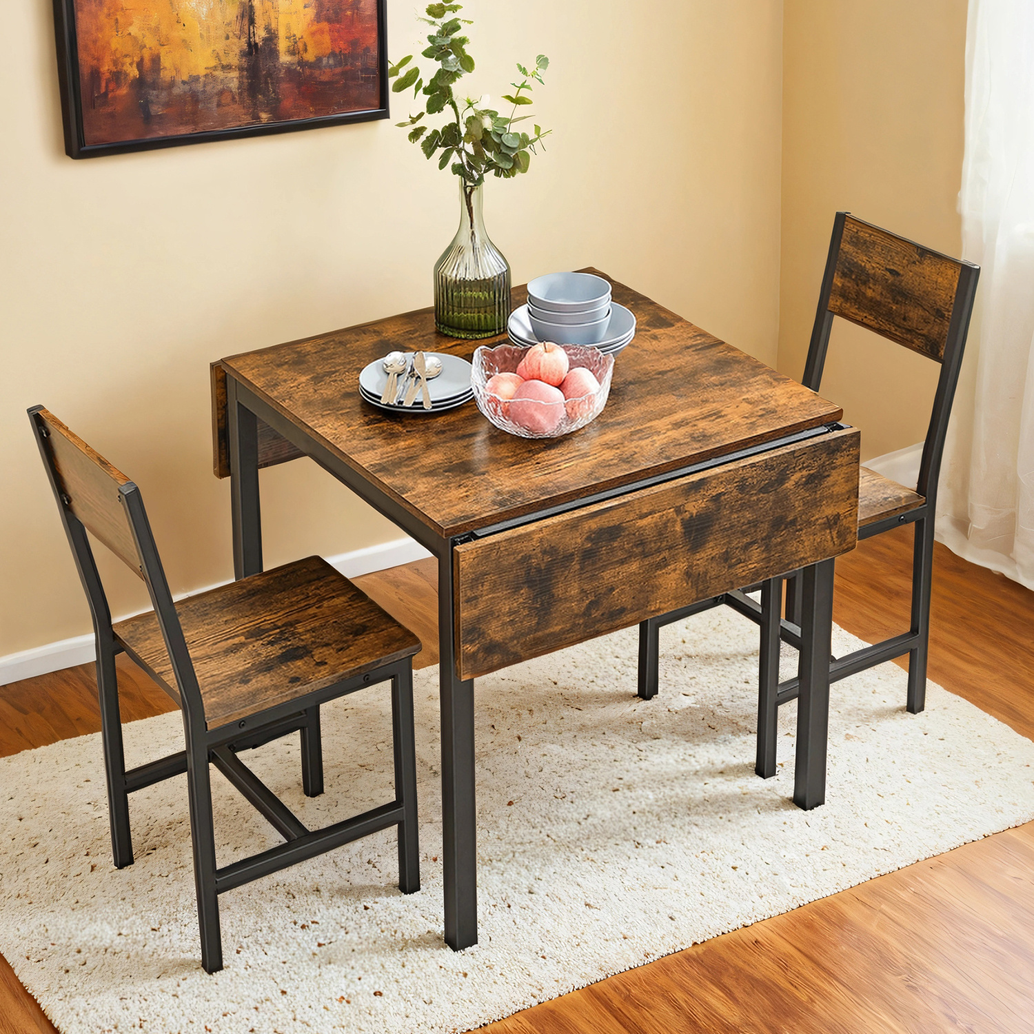 TEMU Mesa de Comedor, Mesa de Cocina Plegable para 2-4 , para Espacios Reducidos