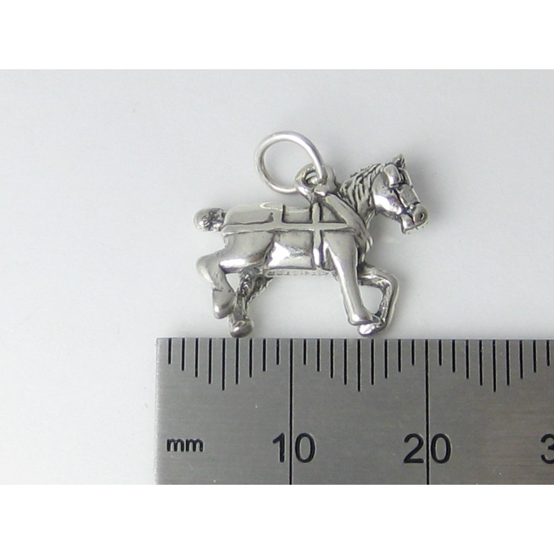 Sterling Silver Clydesdale Horse Charm, Equestrian Gift