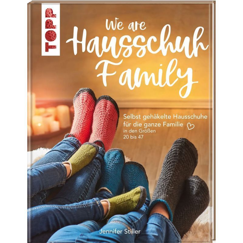 Image of We Are The Hausschuh Family - Book - Self-knitted Slippers For The Whole Family In Sizes 20 To 47 - Jennifer Stiller - 96 Pages - German - 2020 - Frechverlag Gmbh - Ean 9783772448331