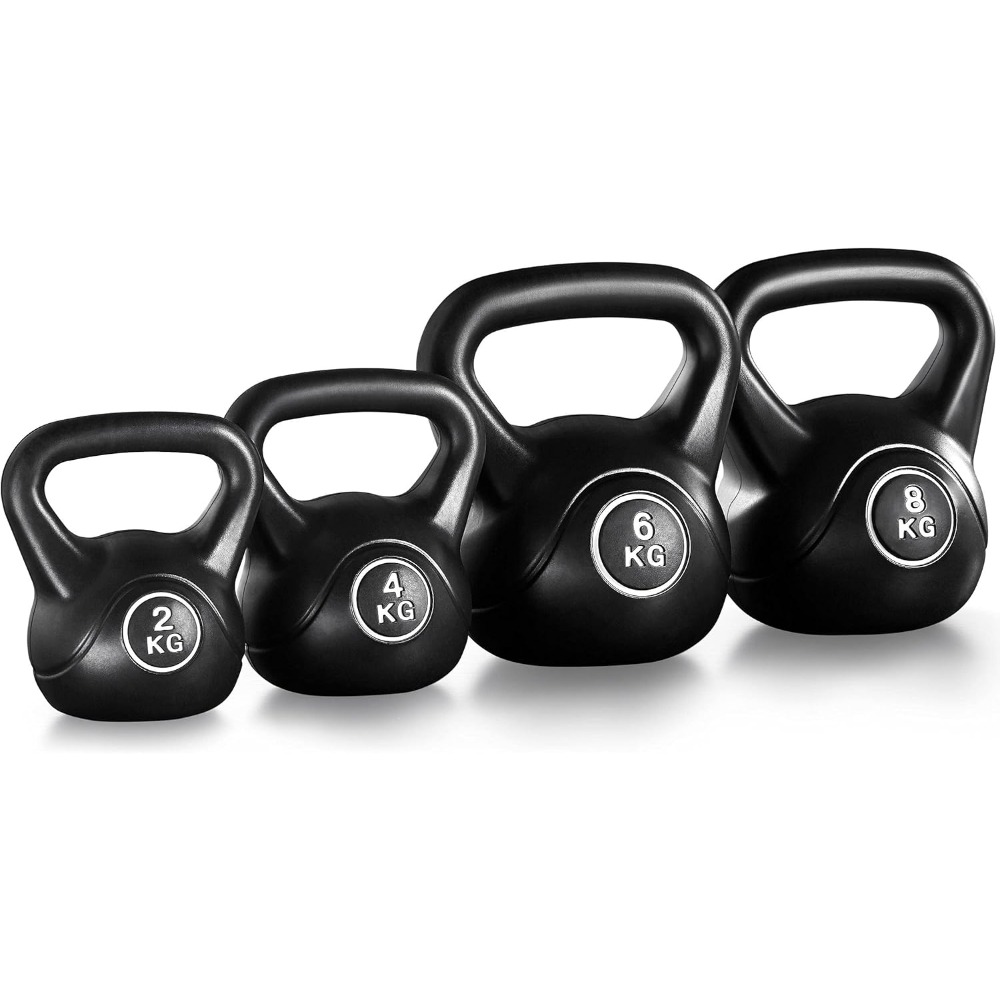 Image of 20kg Kettlebell Set - 4pcs Heavyweight Kettlebell Set (20kg) - 2kg, 4kg, 6kg, 8kg Kettlebells For Home Fitness And Strength Training