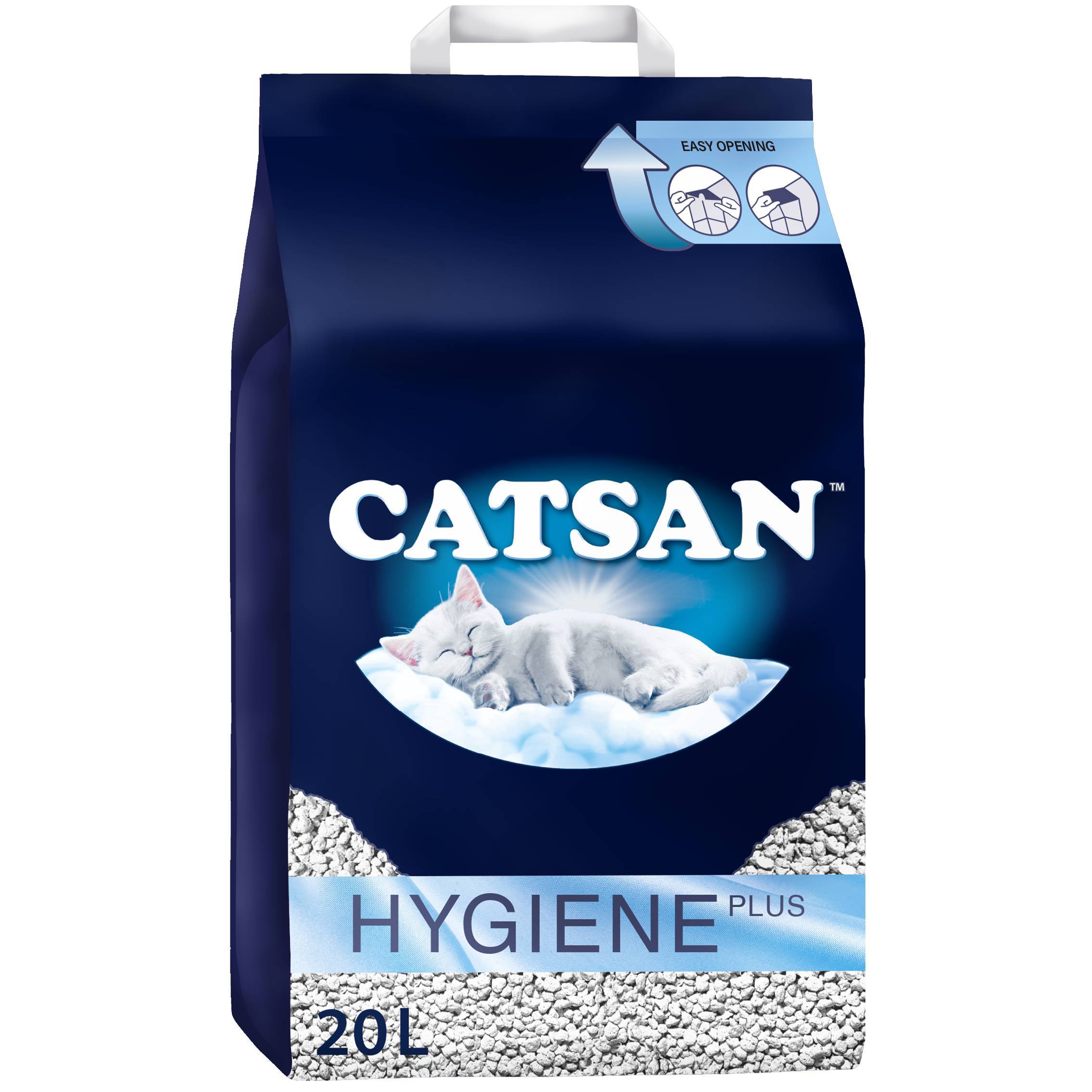 TEMU 60l Catsan Hygiene Non Clumping Cat Litter 60 Litres Kitten Litter (3 X 20l)