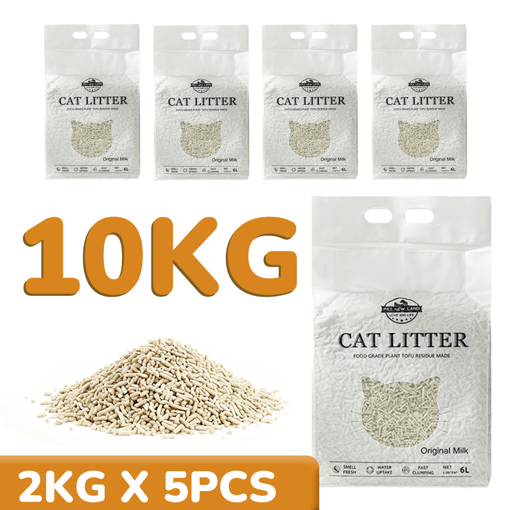 10kg (2kg X 5 Packs) , Quick-clumping, , Suitable For Cat Families And Travel, Non-sticky, Absorbent, Cat Supplies
