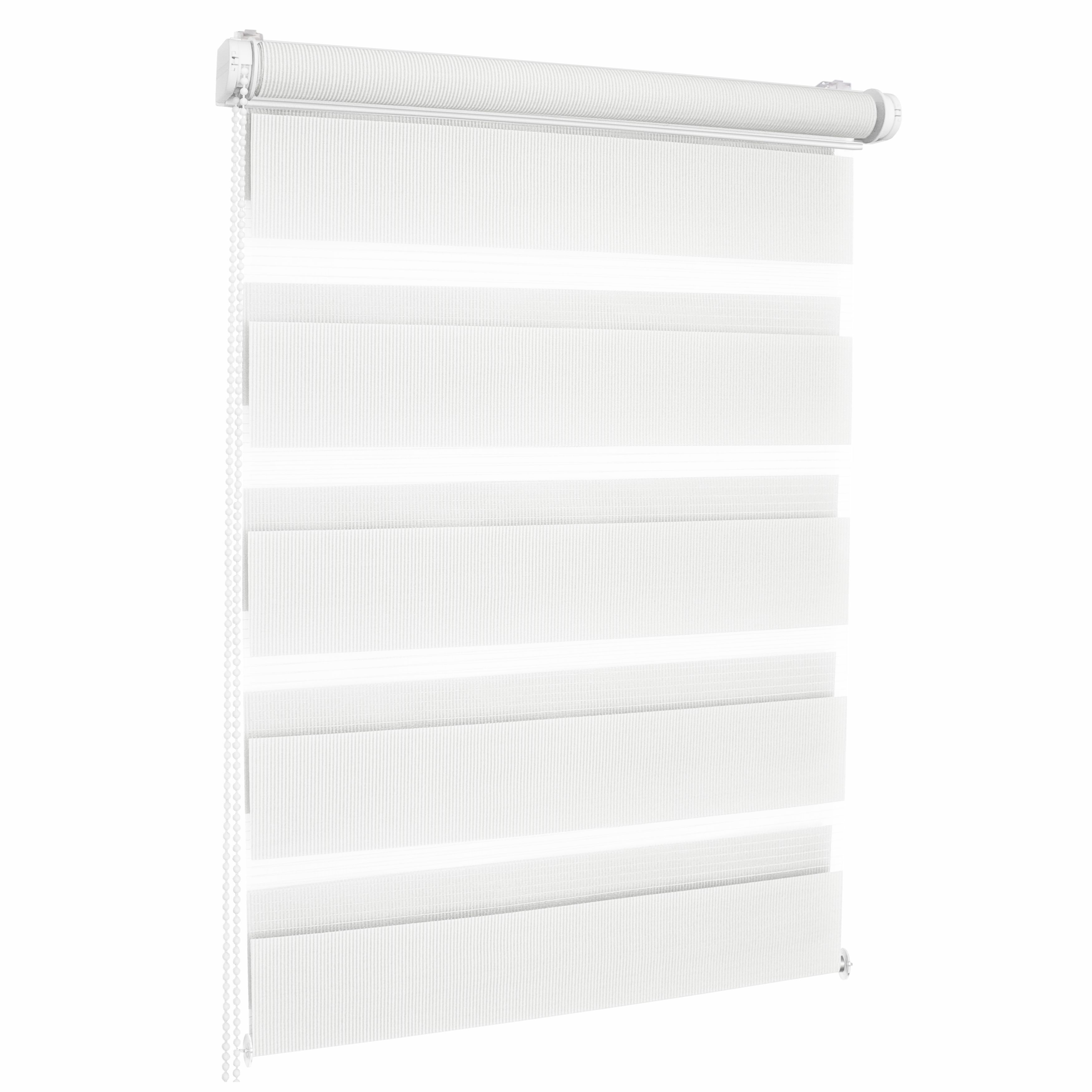 tag- und nachtrollo - weiß - 32 größen -   tag & nacht - nicht-  fensterinstallation, kein bohren erforderlich, kettenverstellung, verstellbare halterungen für verschiedene fensterstärken,   design, lichtschutz und privatsphäre,   für wohnzimmer, schlafzimmer und büro, leicht zu reinigen, langlebige materialien, universelle passform für alle fensterarten, schnelle installation, elegantes und funktionales fensterabdeckung