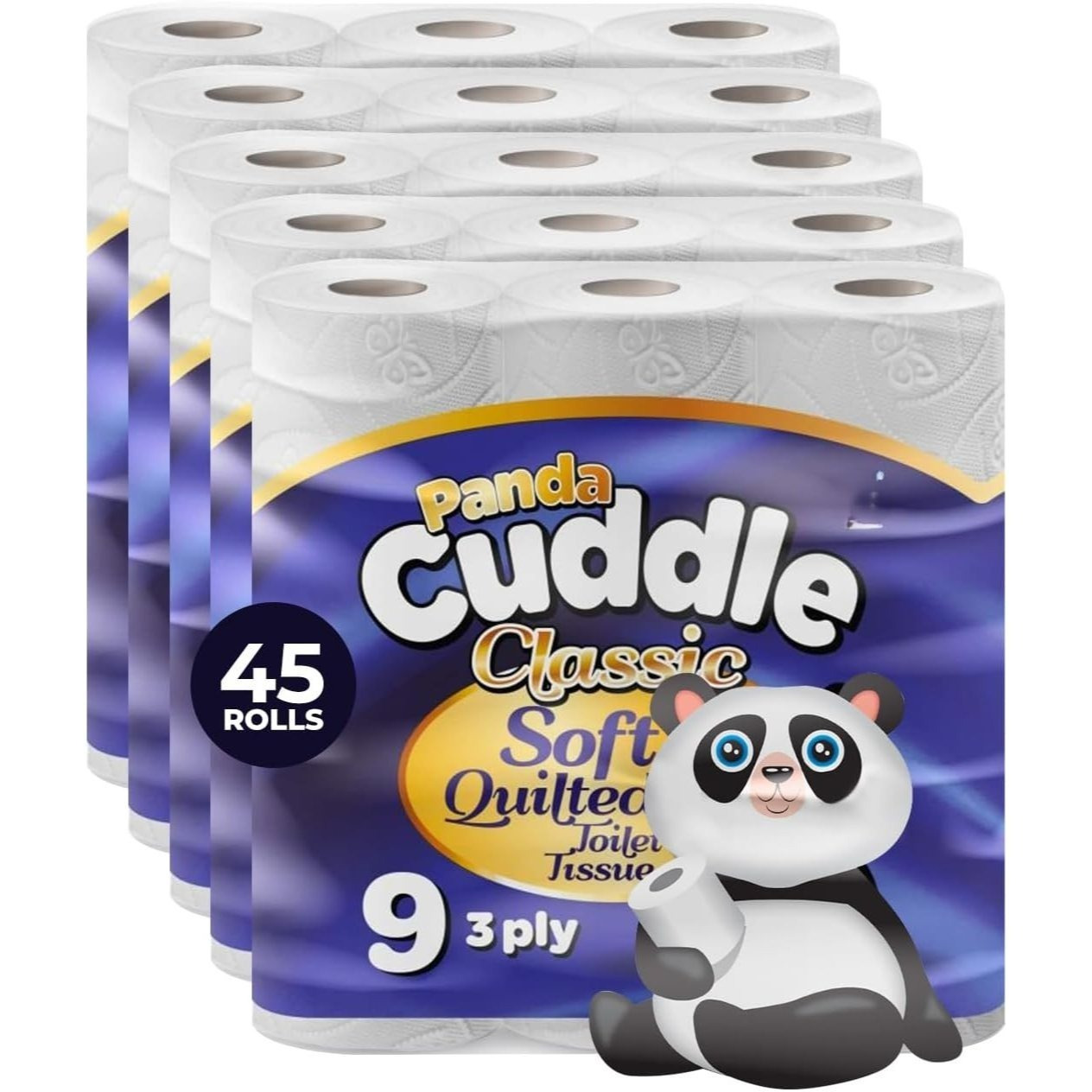 TEMU 3-ply Quilted Toilet Paper – , Gentle, And Hypoallergenic Toilet Rolls – Pack Of 45 Rolls, Gentle Bulk Bathroom Tissue, Unscented