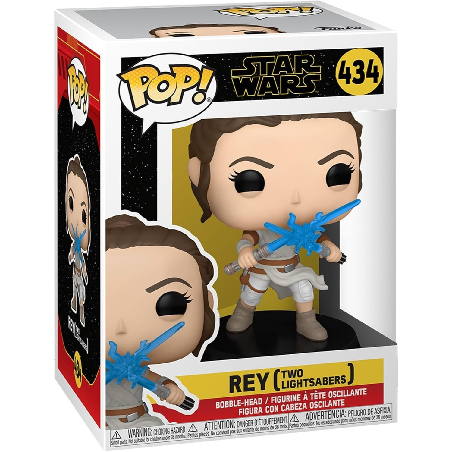 Star Wars The Rise of Skywalker Rey w/ 2 Lightsabers Funko Pop Vinyl