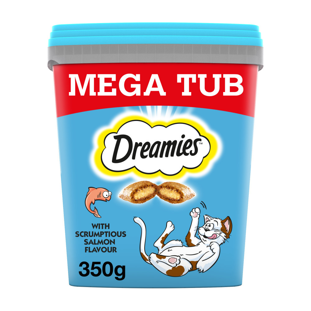 Dreamies DREAMIES™ Cat Treat Biscuits with Salmon Flavour Bulk Mega Tub 350g