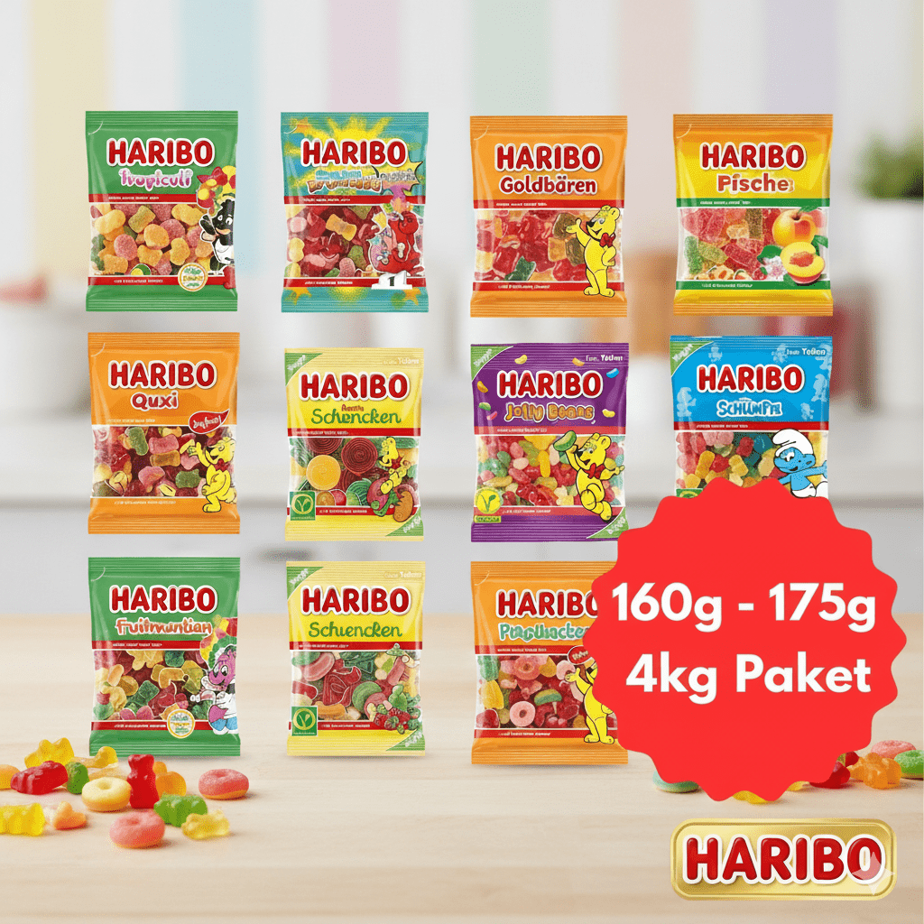 Image of Haribo Xxl Mix Pack, Approx. 4 Kg – 22–25 Bags Of Fruit Gummies | 160g–175g | Assorted Varieties, No Duplicates | Bulk Pack & Gift Idea