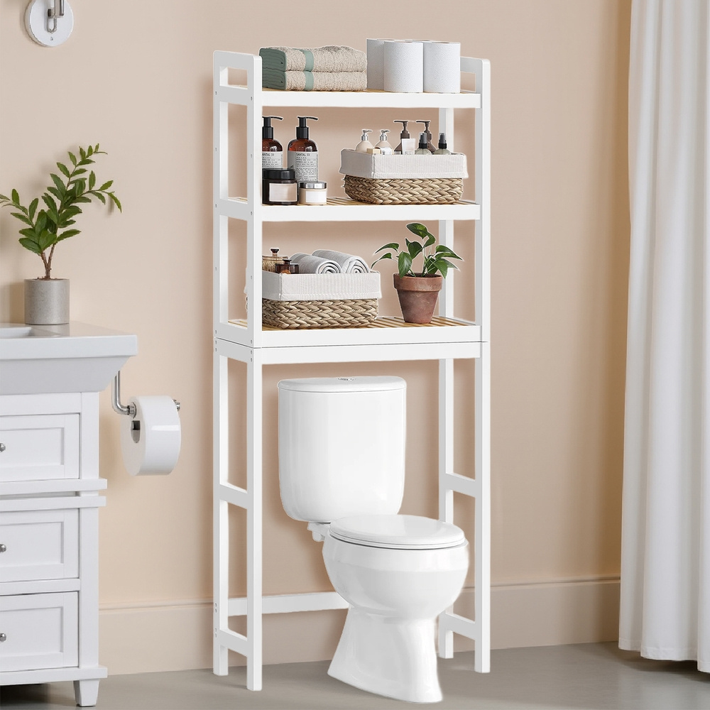 Toilet Shelf, Bathroom Shelf, Washing Machine Shelf, 3-tier, Adjustable Shelves, Space-, Essential For Bathroom