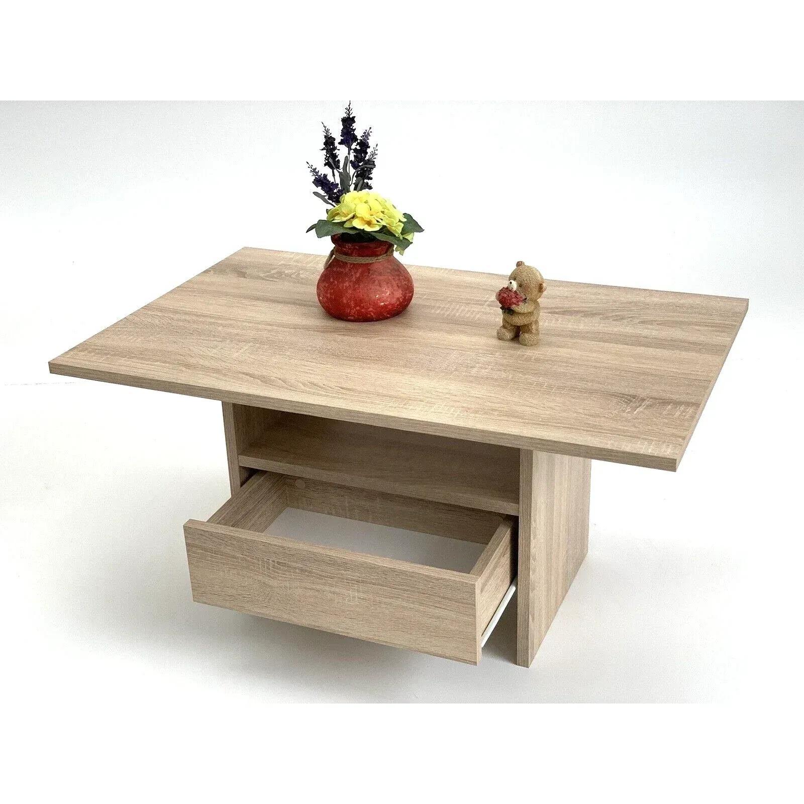 Coffee Table With Drawer, Side Table, Wooden Table, - New