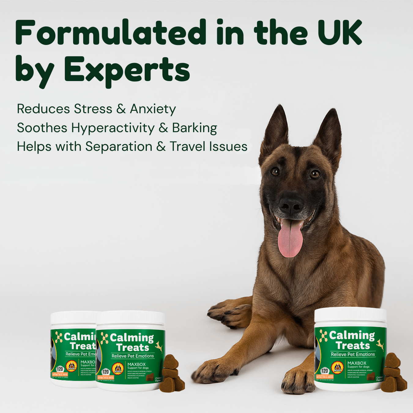 calming dog treats dog calming tablets that work 120 anxiety relief     relieves stress barking and hyperactivity helping pets   during fireworks and   details 3
