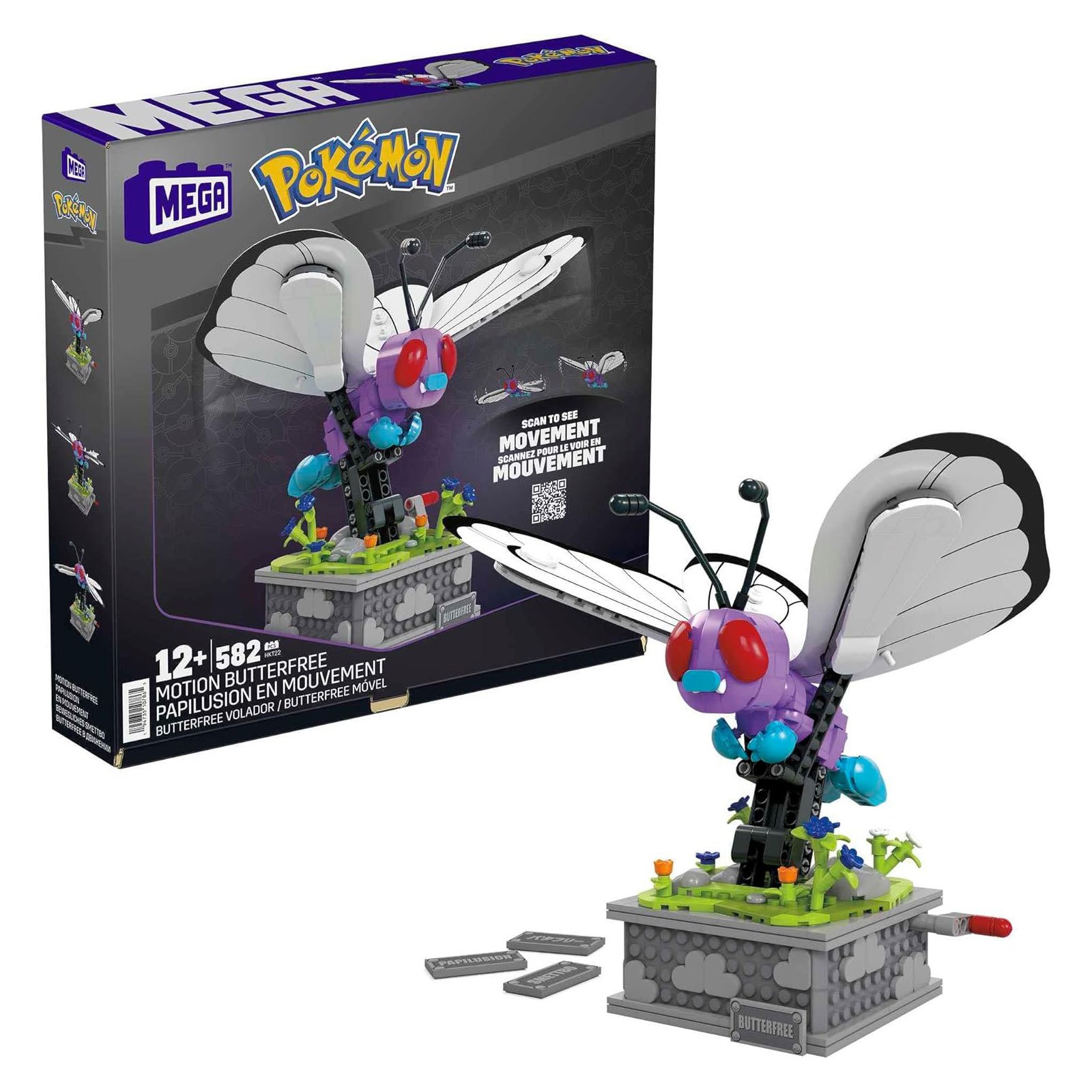 E-shop Mattel HKT22 - Mega - Pokémon - Bewegliches Smettbo mit 582 Teilen