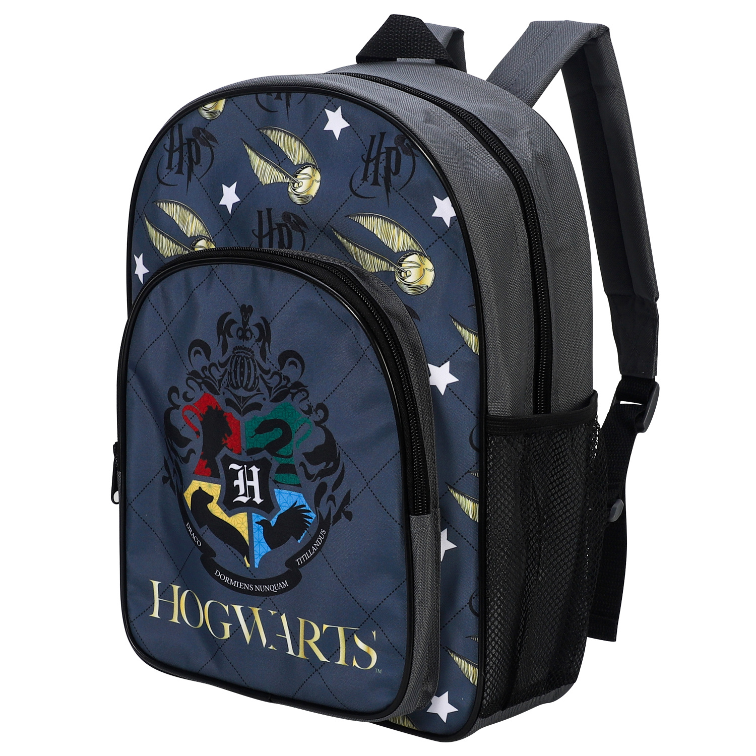 TEMU Harry Potter Kids Childrens Premium Backpack School Rucksack Travel Bag With Side Mesh Pocket And Front Zipped Pocket